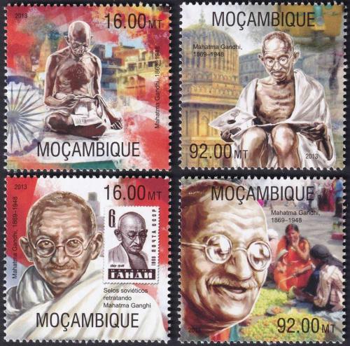 Potov znmky Mozambik 2013 Mahtma Gndh 1B Mi# 6737-40 Kat 13