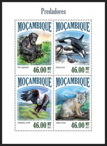 Poštové známky Mozambik 2013 Masožravci Mi# 6972-75 Kat 11€