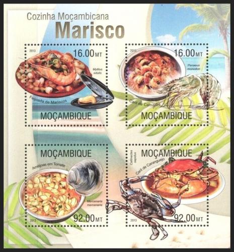 Poštové známky Mozambik 2013 Místní kuchynì Mi# 6782-85 Kat 13€
