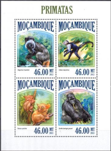 Poštové známky Mozambik 2013 Opice Mi# 6832-35 Kat 11€