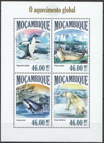 Poštové známky Mozambik 2013 Polární fauna Mi# 7067-70 Kat 11€