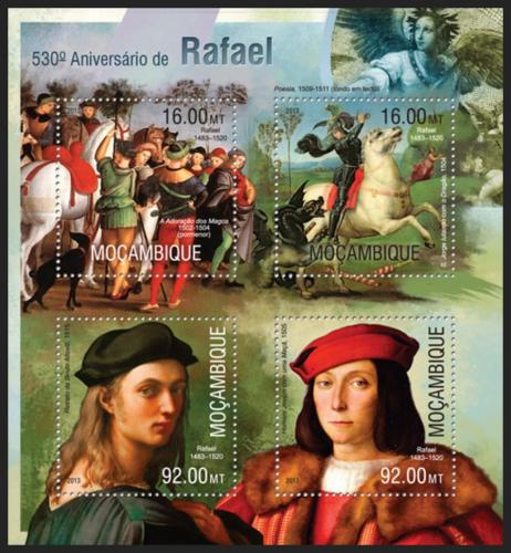 Poštové známky Mozambik 2013 Umenie, Raffael Mi# 6712-15 Kat 13€