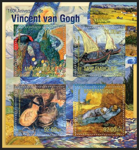 Poštové známky Mozambik 2013 Umenie, Vincent van Gogh Mi# 6717-20 Kat 13€