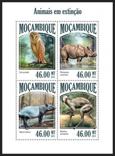 Poštové známky Mozambik 2013 Vyhynulá fauna Mi# 6966-69 Kat 11€