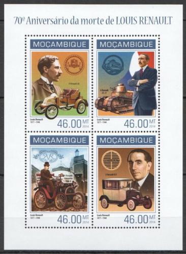 Poštové známky Mozambik 2014 Automobily Renault Mi# 7160-63 Kat 11€