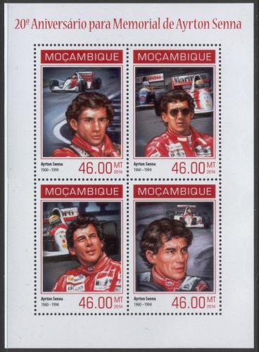Poštové známky Mozambik 2014 Ayrton Senna, Formule 1 Mi# 7210-13 Kat 11€