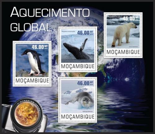 Poštové známky Mozambik 2014 Globální oteplování Mi# 7630-33 Kat 10€