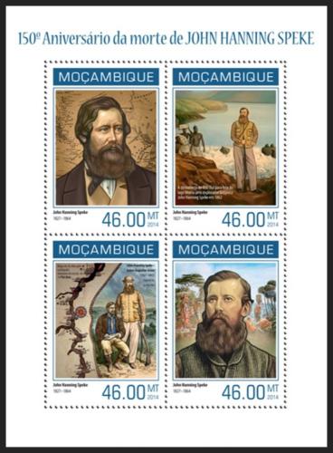 Poštové známky Mozambik 2014 John Hanning Speke, cestovatel Mi# 7105-08 Kat 11€