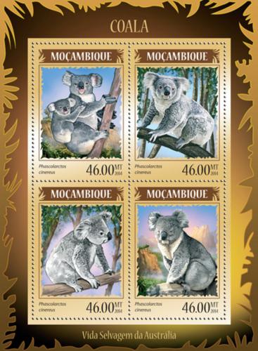 Poštové známky Mozambik 2014 Koala medvídkovitý Mi# Mi# 7310-13 Kat 11€
