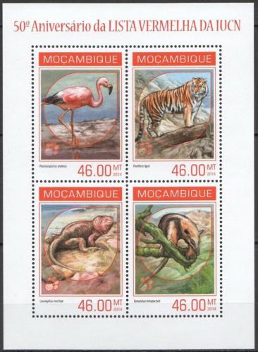 Poštové známky Mozambik 2014 Ohrožená fauna Mi# 7185-88 Kat 11€