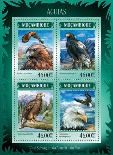 Poštové známky Mozambik 2014 Orli Mi# 7290-93 Kat 11€