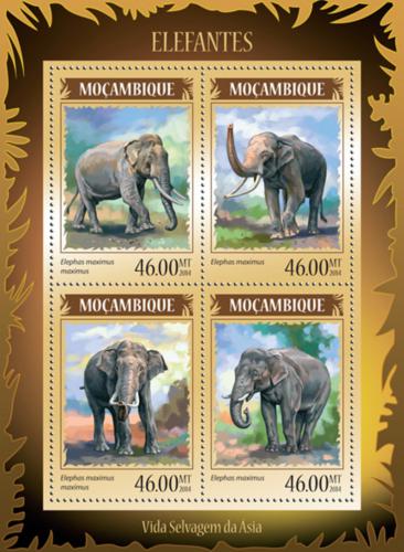 Poštové známky Mozambik 2014 Slony Mi# 7330-33 Kat 11€