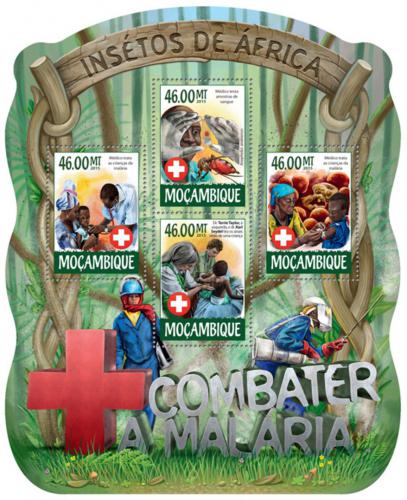Poštové známky Mozambik 2015 Boj proti malárii Mi# 7839-42 Kat 10€