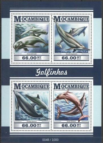 Poštové známky Mozambik 2015 Delfíny Mi# 8174-77 Kat 15€