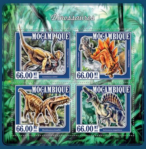 Poštové známky Mozambik 2015 Dinosaury Mi# 7700-03 Kat 15€