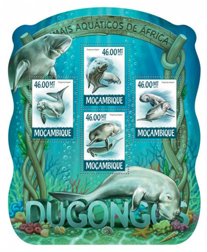 Poštové známky Mozambik 2015 Dugong indický Mi# 7929-32 Kat 10€