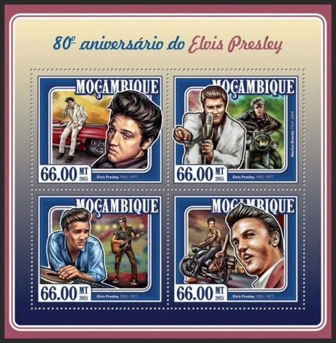 Poštové známky Mozambik 2015 Elevys Presley Mi# 7790-93 Kat 15€