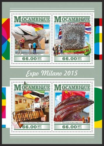 Poštové známky Mozambik 2015 EXPO Milano Mi# 8134-37 Kat 15€