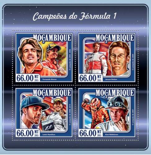 Poštové známky Mozambik 2015 Formule 1 Mi# 7720-23 Kat 15€