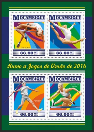 Poštové známky Mozambik 2015 Letné hry Mi# 8274-77 Kat 15€