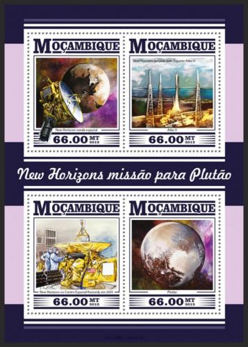Potov znmky Mozambik 2015 Mise k planet Pluto Mi# 8084-87 Kat 15 - zvi obrzok
