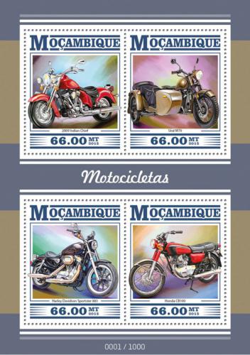 Poštové známky Mozambik 2015 Motocykle Mi# 8059-62 Kat 15€