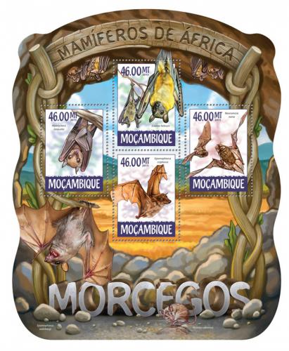 Poštové známky Mozambik 2015 Netopiere Mi# 7949-52 Kat 10€