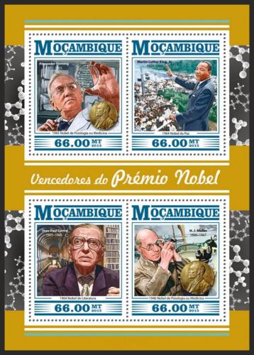 Poštové známky Mozambik 2015 Nositelé Nobelovy ceny Mi# 8259-62 Kat 15€