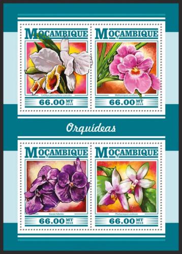 Poštové známky Mozambik 2015 Orchideje Mi# 7994-97 Kat 15€