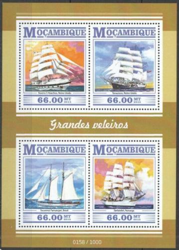 Poštové známky Mozambik 2015 Plachetnice Mi# 8044-47 Kat 15€