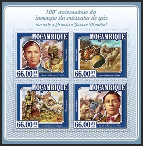 Poštové známky Mozambik 2015 První použití plynu ve válce Mi# 7765-68 Kat 15€