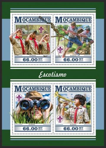 Poštové známky Mozambik 2015 Skauti Mi# 8234-37 Kat 15€