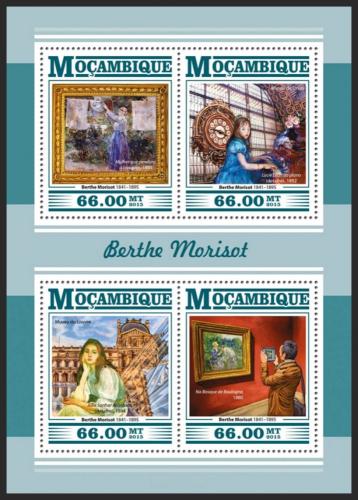 Poštové známky Mozambik 2015 Umenie, Berthe Morisot Mi# 8204-07 Kat 15€
