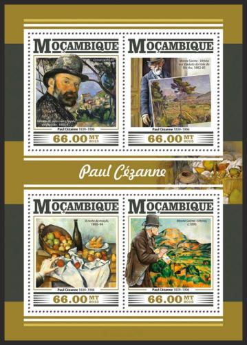 Poštové známky Mozambik 2015 Umenie, Paul Cézanne Mi# 8194-97 Kat 15€