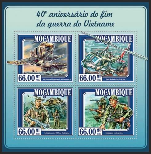 Poštové známky Mozambik 2015 Vojna ve Vietnamu, 40. výroèie Mi# 7815-18 Kat 15€