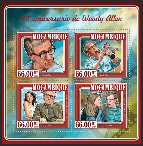 Poštové známky Mozambik 2015 Woody Allen, režisér Mi# 7780-83 Kat 15€
