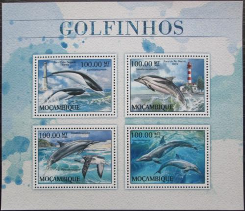 Poštové známky Mozambik 2016 Delfíny Mi# 8954-57 Kat 22€