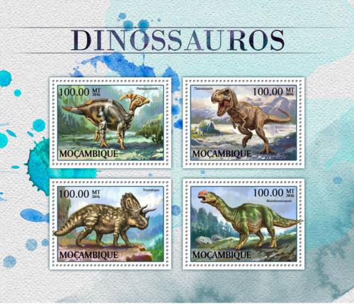 Poštové známky Mozambik 2016 Dinosaury Mi# 8909-12 Kat 22€