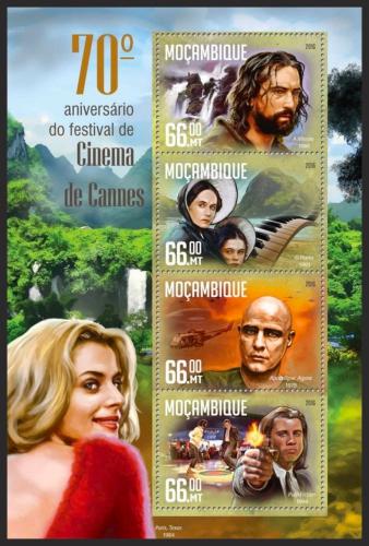 Poštové známky Mozambik 2016 Filmový festival v Cannes Mi# 8559-62 Kat 15€