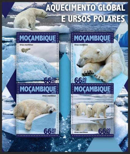 Poštové známky Mozambik 2016 Globální oteplování Mi# 8299-8302 Kat 15€