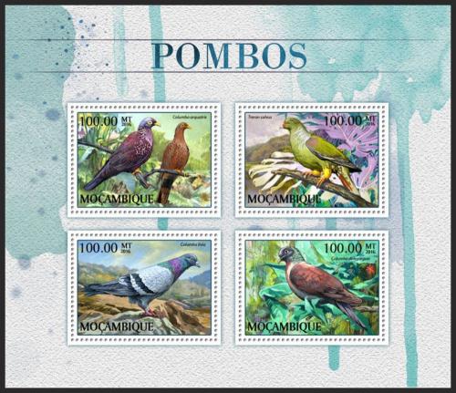 Poštové známky Mozambik 2016 Holubi Mi# 8929-32 Kat 22€