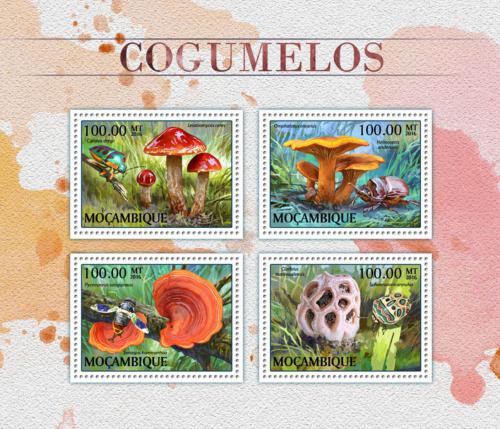Poštové známky Mozambik 2016 Huby Mi# 8889-92 Kat 22€