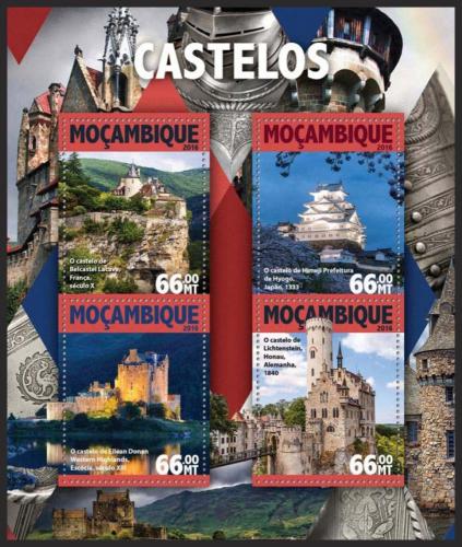 Poštové známky Mozambik 2016 Hrady a zámky Mi# 8424-27 Kat 15€