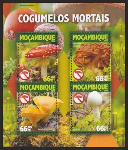 Poštové známky Mozambik 2016 Jedovaté huby Mi# 8304-07 Kat 15€
