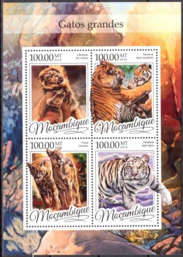 Poštové známky Mozambik 2016 Maèkovité šelmy Mi# 8594-97 Kat 22€