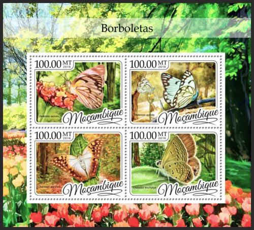 Poštové známky Mozambik 2016 Motýle Mi# 8754-57 Kat 22€