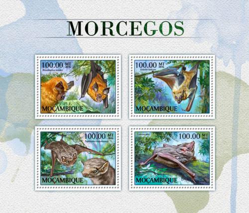 Poštové známky Mozambik 2016 Netopiere Mi# 8949-52 Kat 22€
