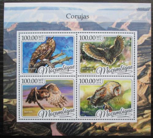 Poštové známky Mozambik 2016 Sovy Mi# 8774-77 Kat 22€