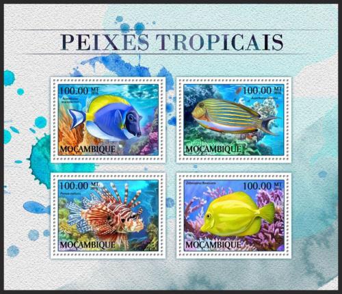 Poštové známky Mozambik 2016 Tropické ryby Mi# 8899-8902 Kat 22€