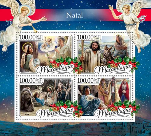 Poštové známky Mozambik 2016 Vianoce Mi# 8874-77 Kat 22€